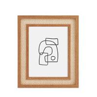 Porta-retrato Em Mdf Com Rattan Para Fotos 25x20cm 13297 Mart - 3