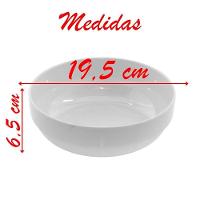 Kit 06 Tigelas Melamina Redonda Branca 1,3 Ml - 4