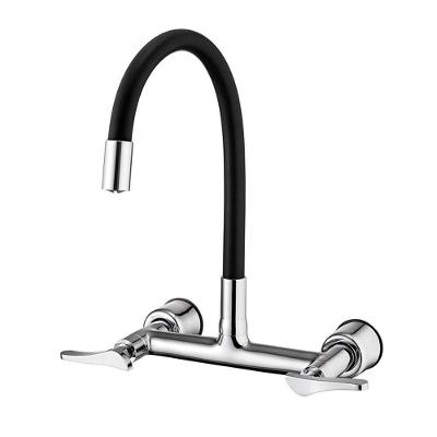Torneira Misturador Lorenzetti Lorenflex 1258 B27 Com Bica Móvel De Parede Preta