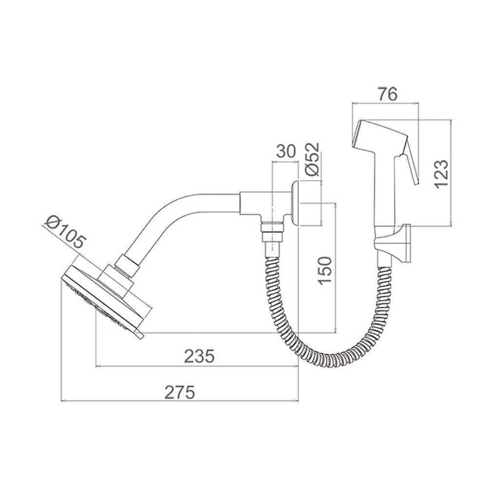 Chuveiro Lorenzetti Lorentrio 1902 C16 De Parede Com Desviador - 2