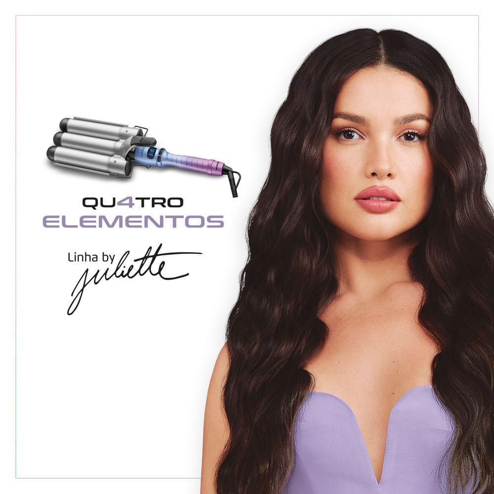 Modelador De Cachos Triondas By Juliette Mondial Azul/rosa MCT-JU-03 Bivolt - 4