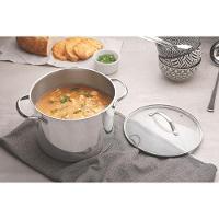 Jogo De Panelas Tramontina Una Aço Inox Fundo Triplo Tampas De Vidro 3 Peças - 9