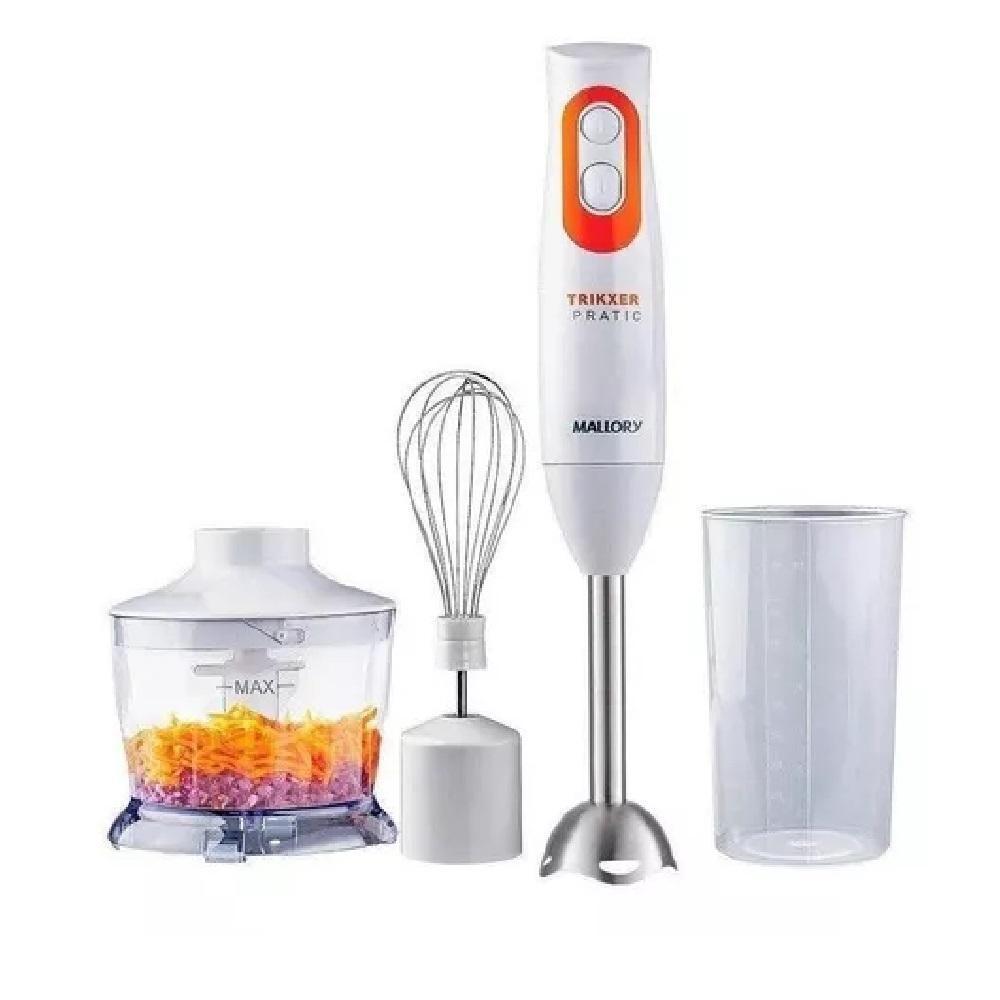 Mixer Mallory Trikxer Pratic 3 Em 1 Mixer, Processador E Batedor 500w Branco - 127v - 1