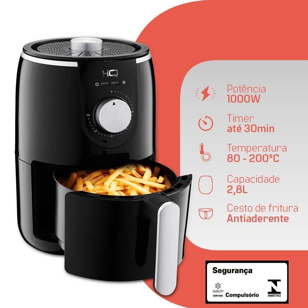 Fritadeira Elétrica Airfryer Hq 2,8 Litros Preto Hf 2055 - 220v - 2