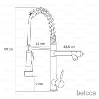 Torneira Gourmet 50cm Com Misturador Monocomando Rose De Bancada Belcca Tgm50r-bl - 4