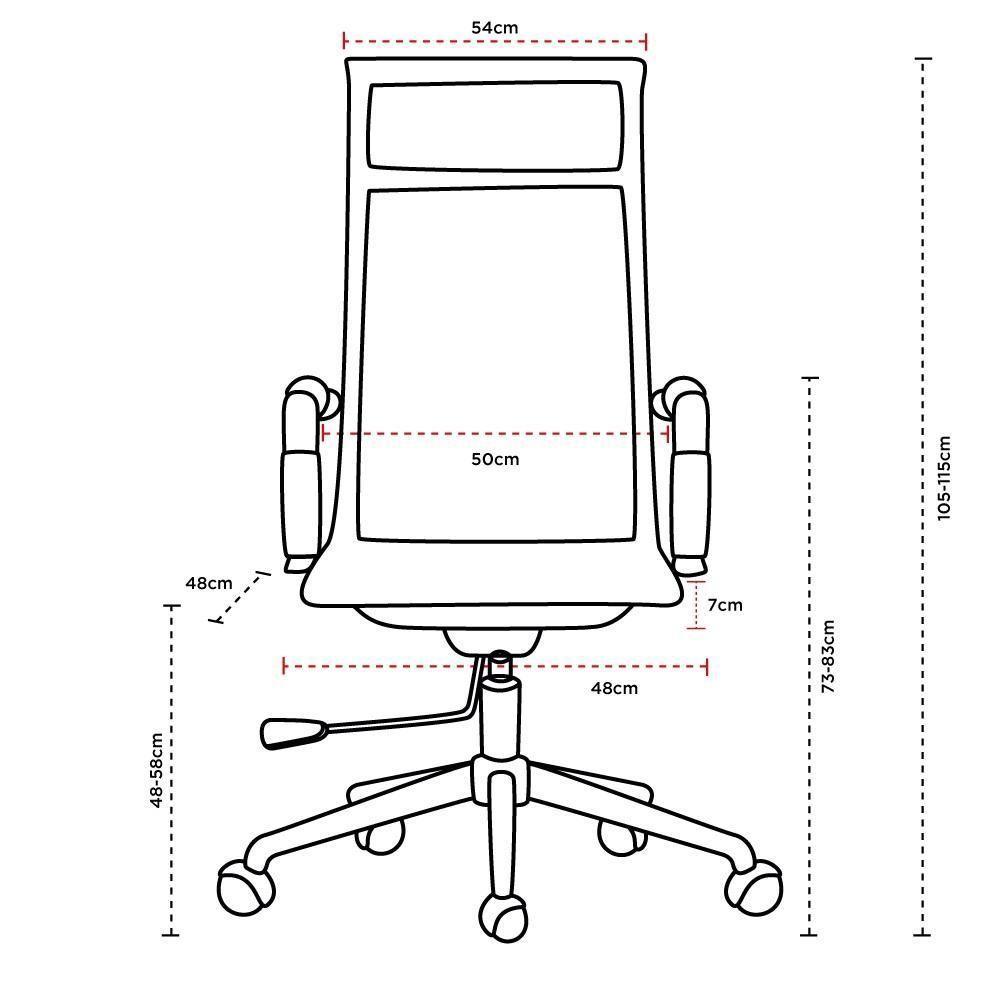 Cadeira De Escritório Esteirinha Base Cromada Com Rodinha Fortt Turin Marrom CEF04-M - 3