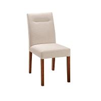 Cadeira Cores Neutras Revestida Com Tecido Lindo Para Sala De Jantar Ou Cozinha - 9