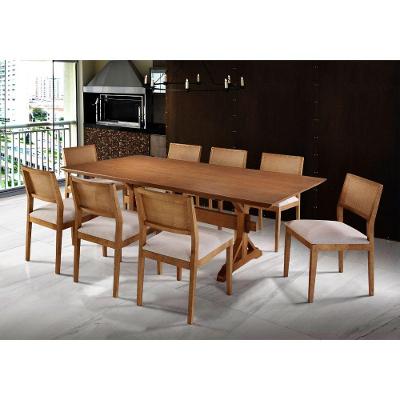 Cadeira Alpina Freijó Encosto Telinha Quadrada Pintada Assento Em Tecido 57 E Madeira Maciça Freijó Cores Neutras