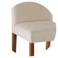 Cadeira Alfa Madeira Maciça Cores Neutras Revestida Com Tecido Lindo Para Sala De Jantar Ou Cozinha - 2