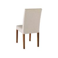 Cadeira Alfa Madeira Maciça Cores Neutras Revestida Com Tecido Lindo Para Sala De Jantar Ou Cozinha