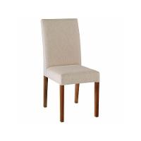 Cadeira Alfa Madeira Maciça Cores Neutras Revestida Com Tecido Lindo Para Sala De Jantar Ou Cozinha - 6