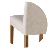 Cadeira Alfa Com Pegador Cores Neutras Revestida Com Tecido Para Sala De Jantar Cozinha - 3