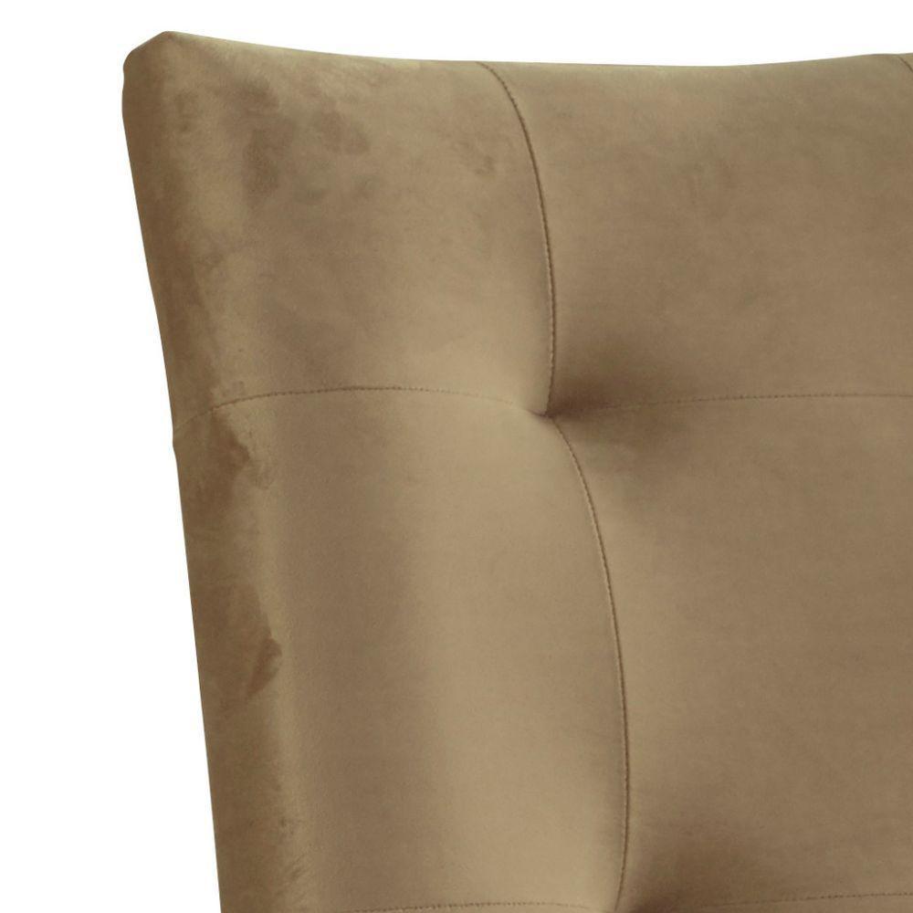 Cadeira Omega Com Pegador Madeira Maciça Cores Neutras E Tecido Para Sala De Jantar Ou Cozinha - 3