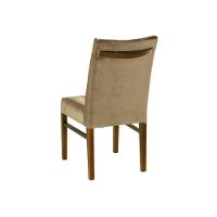 Cadeira Omega Com Pegador Madeira Maciça Cores Neutras E Tecido Para Sala De Jantar Ou Cozinha - 9