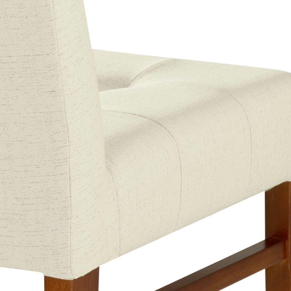 Cadeira Omega Cores Neutras Revestida Com Tecido Lindo Para Sala De Jantar Ou Cozinha - 3