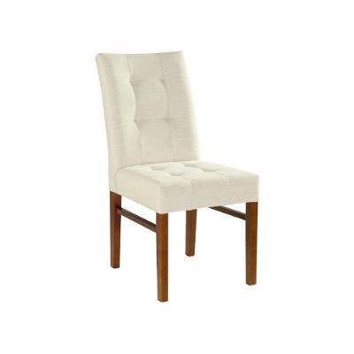 Cadeira Omega Treo Made Móveis Madeira Maciça Cores Neutras Revestida Com Tecido Lindo Para Sala De Jantar Ou Cozinha