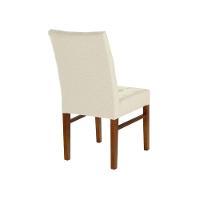 Cadeira Omega Cores Neutras Revestida Com Tecido Lindo Para Sala De Jantar Ou Cozinha - 6