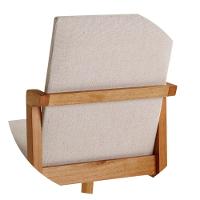 Cadeira Olimpo Madeira Maciça Cores Neutras Revestida Com Tecido Linho Para Sala De Jantar - 2