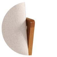 Cadeira Olimpo Madeira Maciça Cores Neutras Revestida Com Tecido Linho Para Sala De Jantar