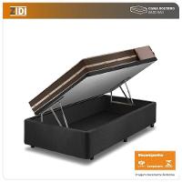 Cama Box Baú Solteiro Preto + Colchão Molas Las Vegas 88cm - 7