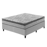Cama Box Viúva Cinza + Colchão Ortopedico Espuma D33 Hanover Cinza - 5