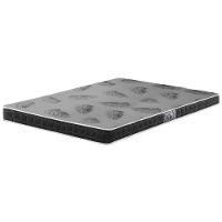 Colchão Casal Espuma D20 Querubin 138x188x12 Dupla Face Liso Preto - 1