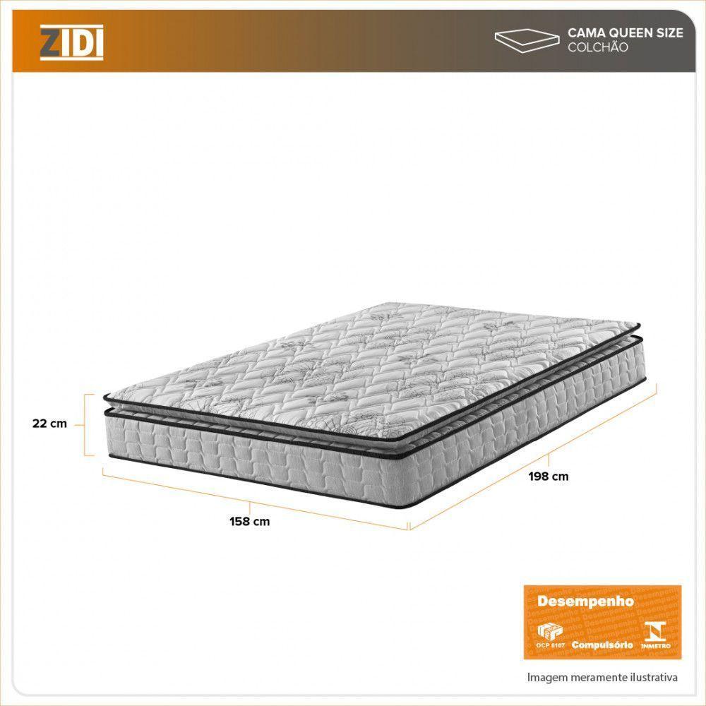 Colchão Queen Hanover One Ortopédico Espuma D33 Pillow Top Cinza - 8
