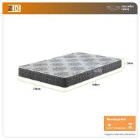 Colchão Casal Washington Espuma D23 Liso 138x188x14cm Preto - 5