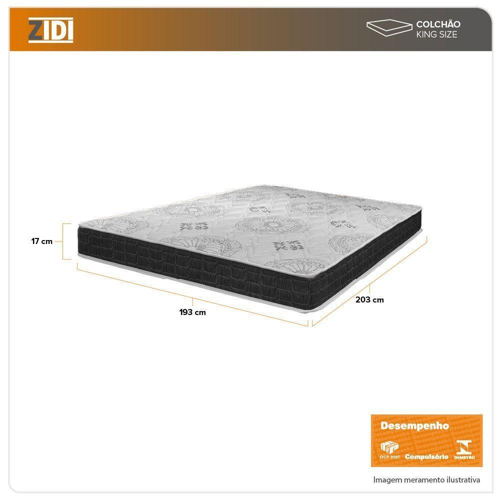 Colchão King Size San Francisco Ortopédico Espuma D33 193cm Preto - 10