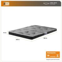 Colchão Viúvo Espuma D20 Querubin 128x188x12 Dupla Face Liso Preto