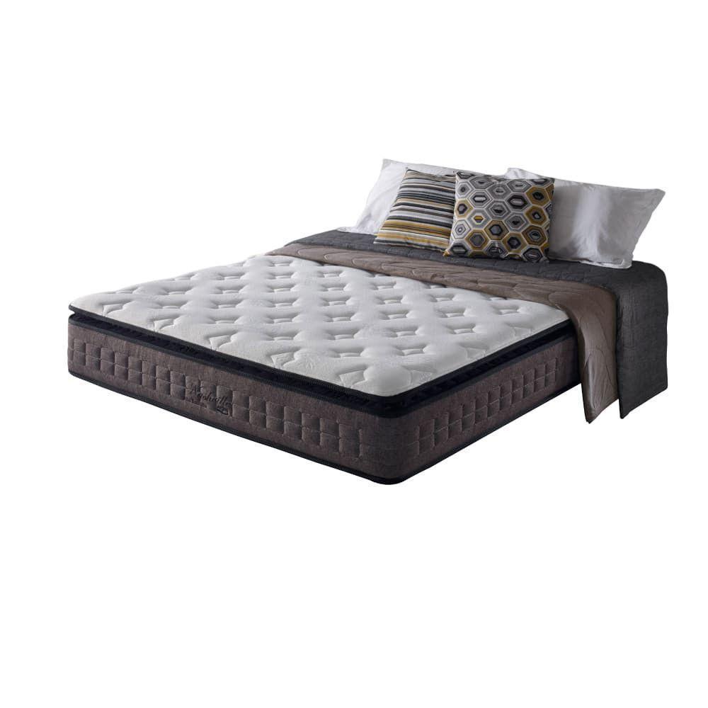 Colchão Viúva Molas Ensacadas Nashville 128x188x30cm Marrom - 1