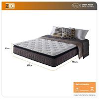 Colchão Viúva Molas Ensacadas Nashville 128x188x30cm Marrom - 9