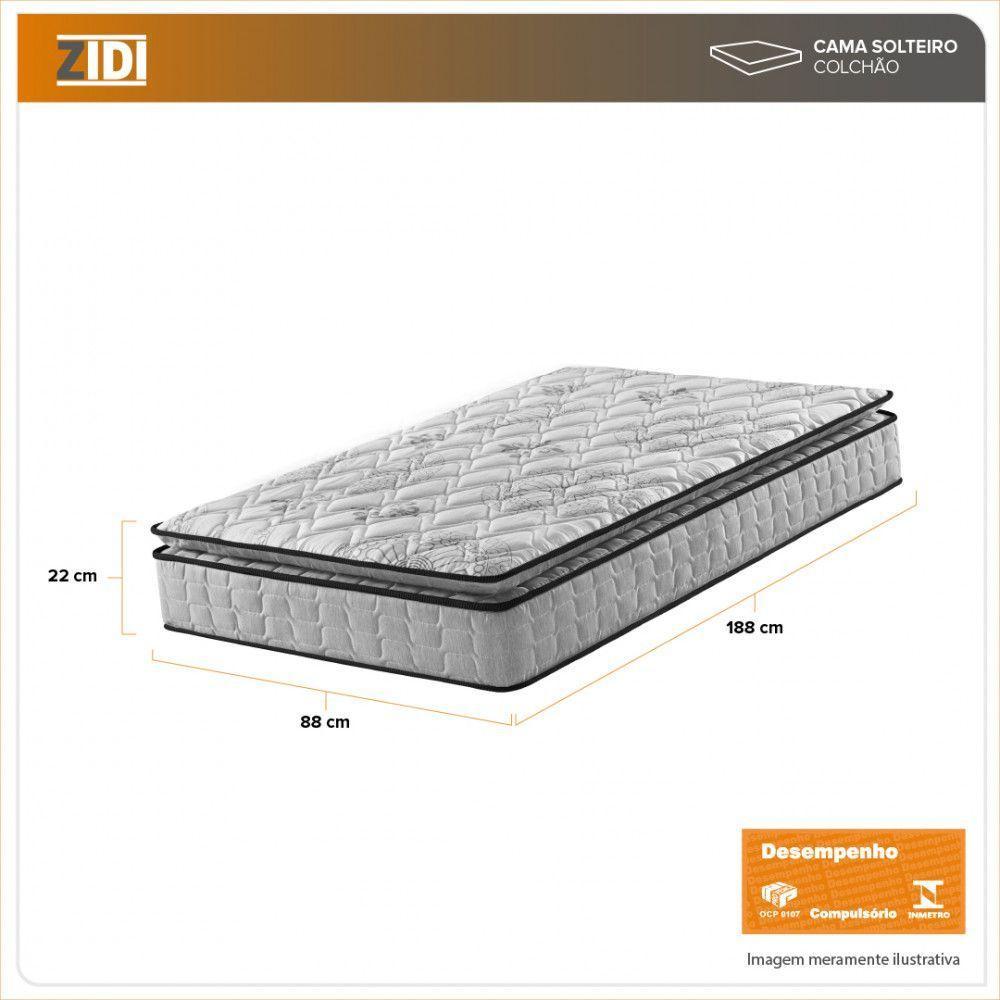 Colchão Solteiro Hanover One Ortopédico Espuma D33 Hanover Cinza - 8