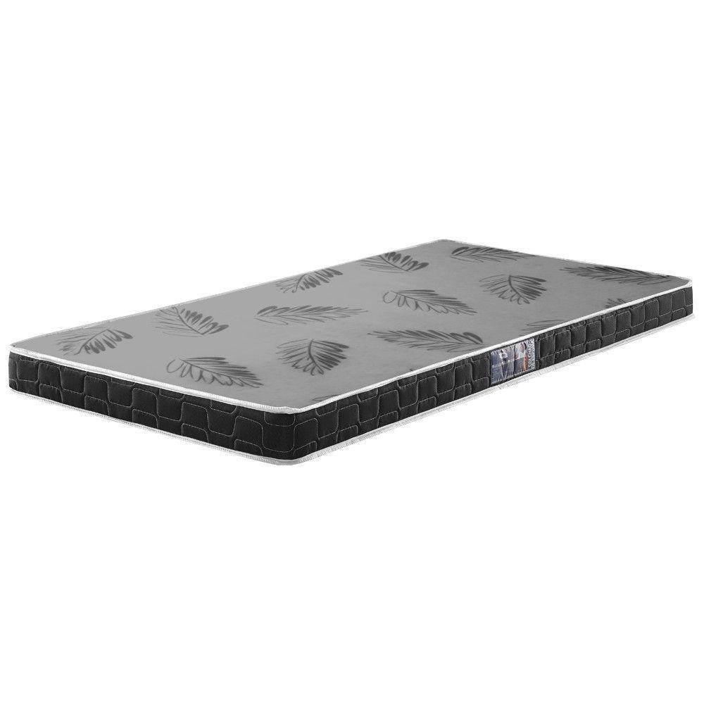 Colchão Solteiro Espuma D20 Querubin 78x188x12 Dupla Face Preto - 10