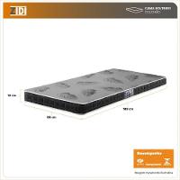 Colchão Solteiro Espuma D20 Querubin 88x188x12 Dupla Face Preto