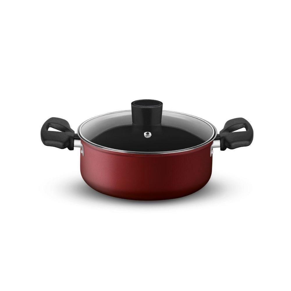 Conjunto De Panelas Rochedo Limpa Fácil 5 Peças Vermelho - 6