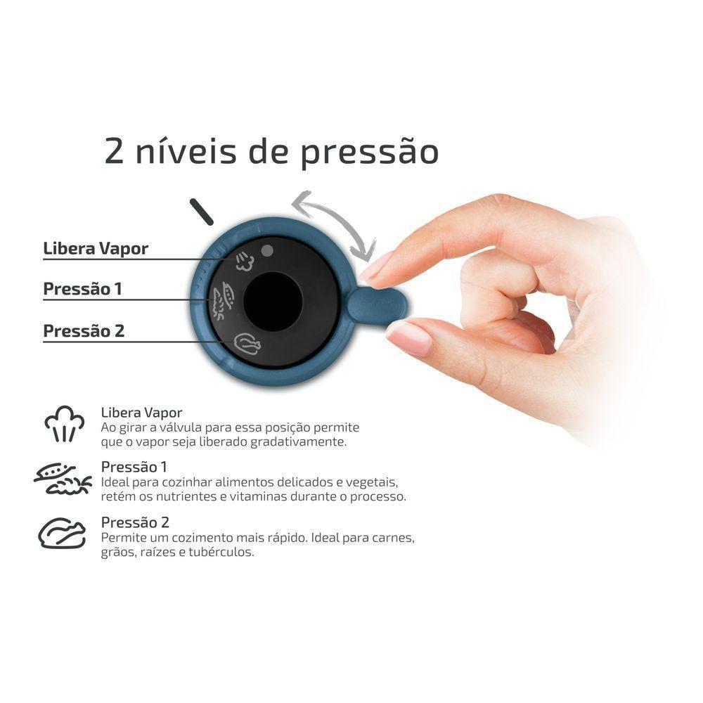 Panela De Pressão Inox Trendy 4l Fechamento Externo Rochedo - 3