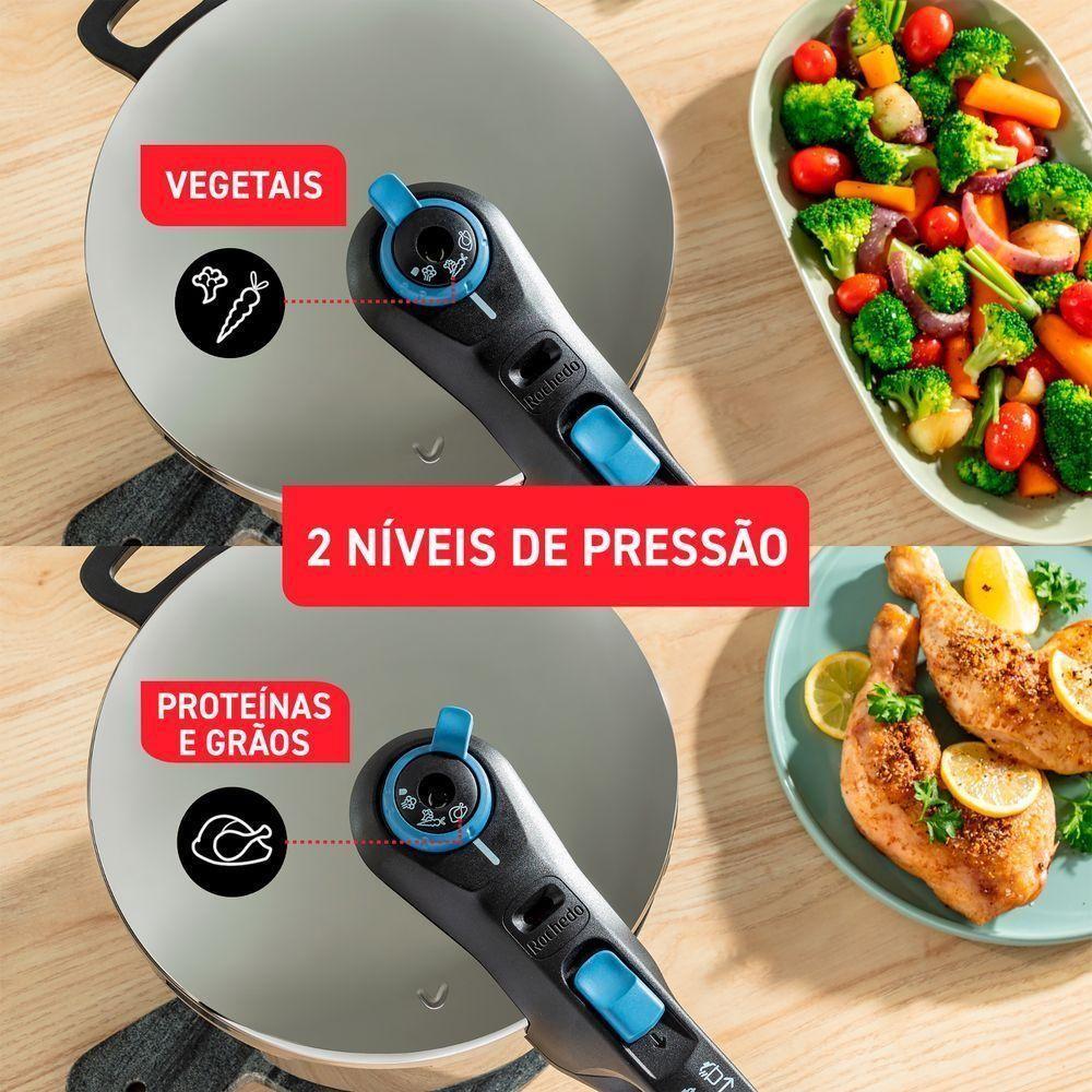 Panela De Pressão Inox Trendy 4l Fechamento Externo Rochedo - 4