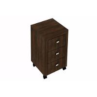 Gaveteiro p/ Escritório ME4108 c/ 3 Gavetas e Rodízios Rústico - Tecno Mobili - 1