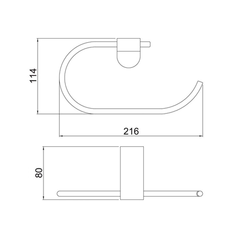 Toalheiro Argola Lorenzetti Lorenlike 2050 C78 Cromado - 2