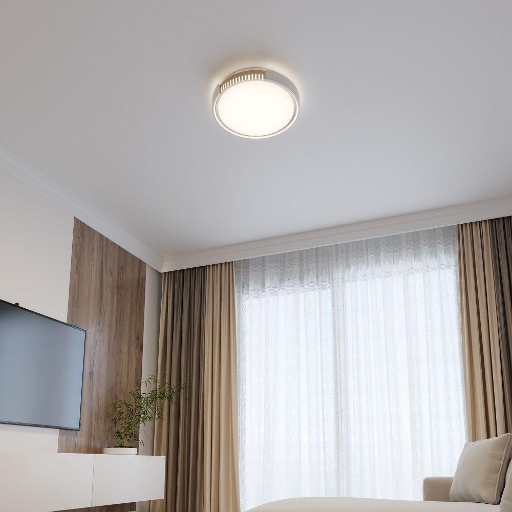 Plafon Led Blumenau Young Redondo De Sobrepor 24w Bivolt Branco - Dourado - 2