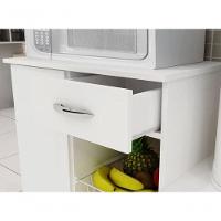 Balcão Com Fruteira 2 Portas 1 Gaveta Diva Branco Notável Móveis Branco - 3