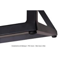 Banqueta Zênite Com Encosto - Preto - Assento Estofado Preto - 65cm - 2