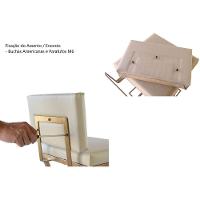 Banqueta Zênite Com Encosto - Cobre - Assento Estofado Pérola - 75cm - 3