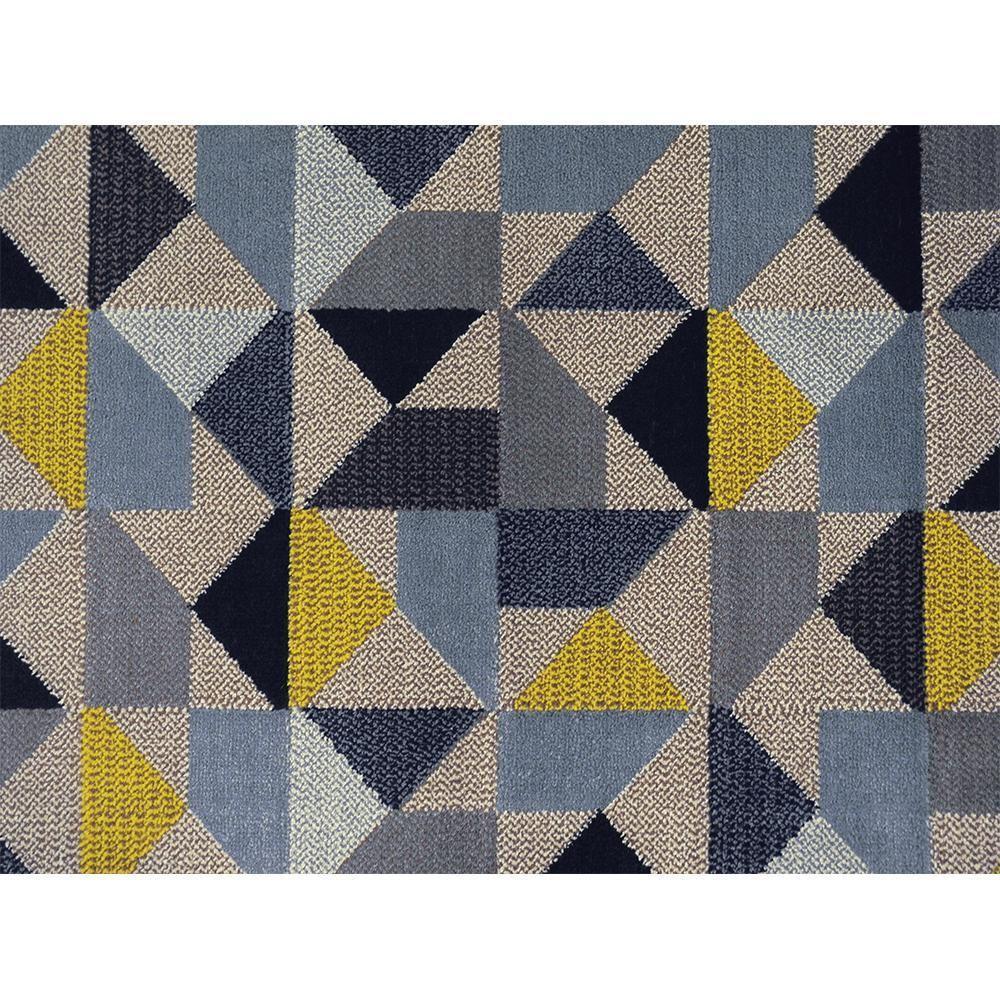 Tapete Sala School Caleidoscopio Azul 2,00x2,90 São Carlos - 2