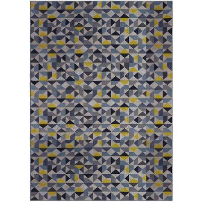 Tapete Sala School Caleidoscopio Azul 2,50x3,50 São Carlos