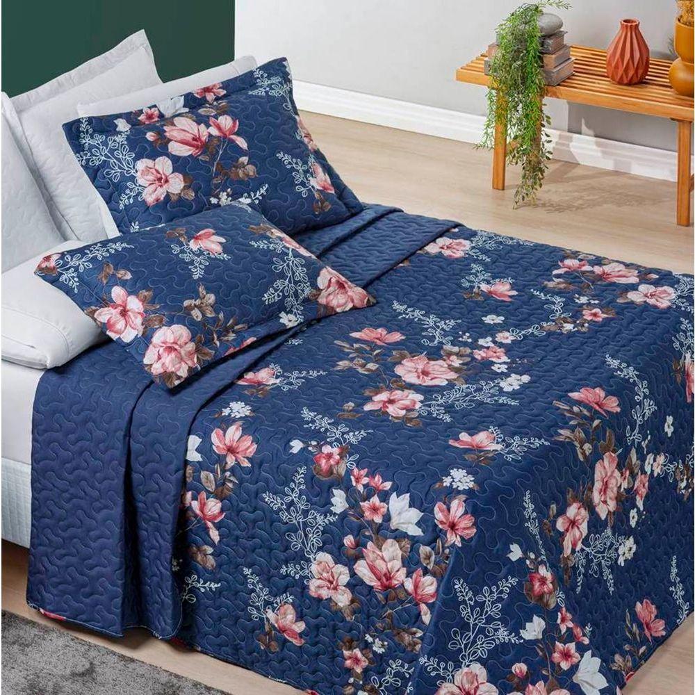 Cobre Leito King Dupla Face Avere 200 Fios Estampado 3 Peças - Encantada - 1