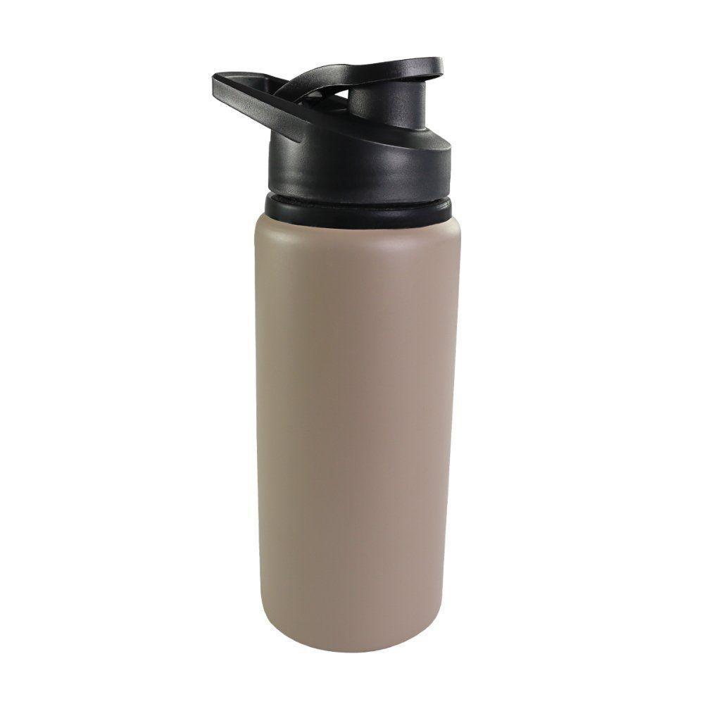 Garrafa Squeeze De Alumínio 600ml Com Alça - Bege - 6