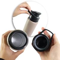 Garrafa Squeeze De Alumínio 600ml Com Alça - Bege - 2