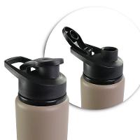 Garrafa Squeeze De Alumínio 600ml Com Alça - Bege - 3